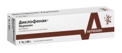 Диклофенак-Акрихин, гель д/наружн. прим. 1% 40 г №1